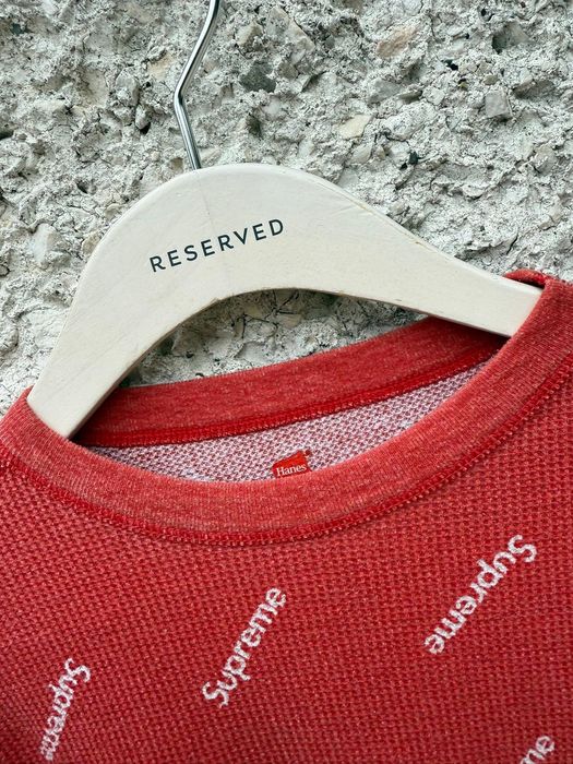 Supreme x Hanes Waffle Thermal Logo Longslevve/Crewneck FW20