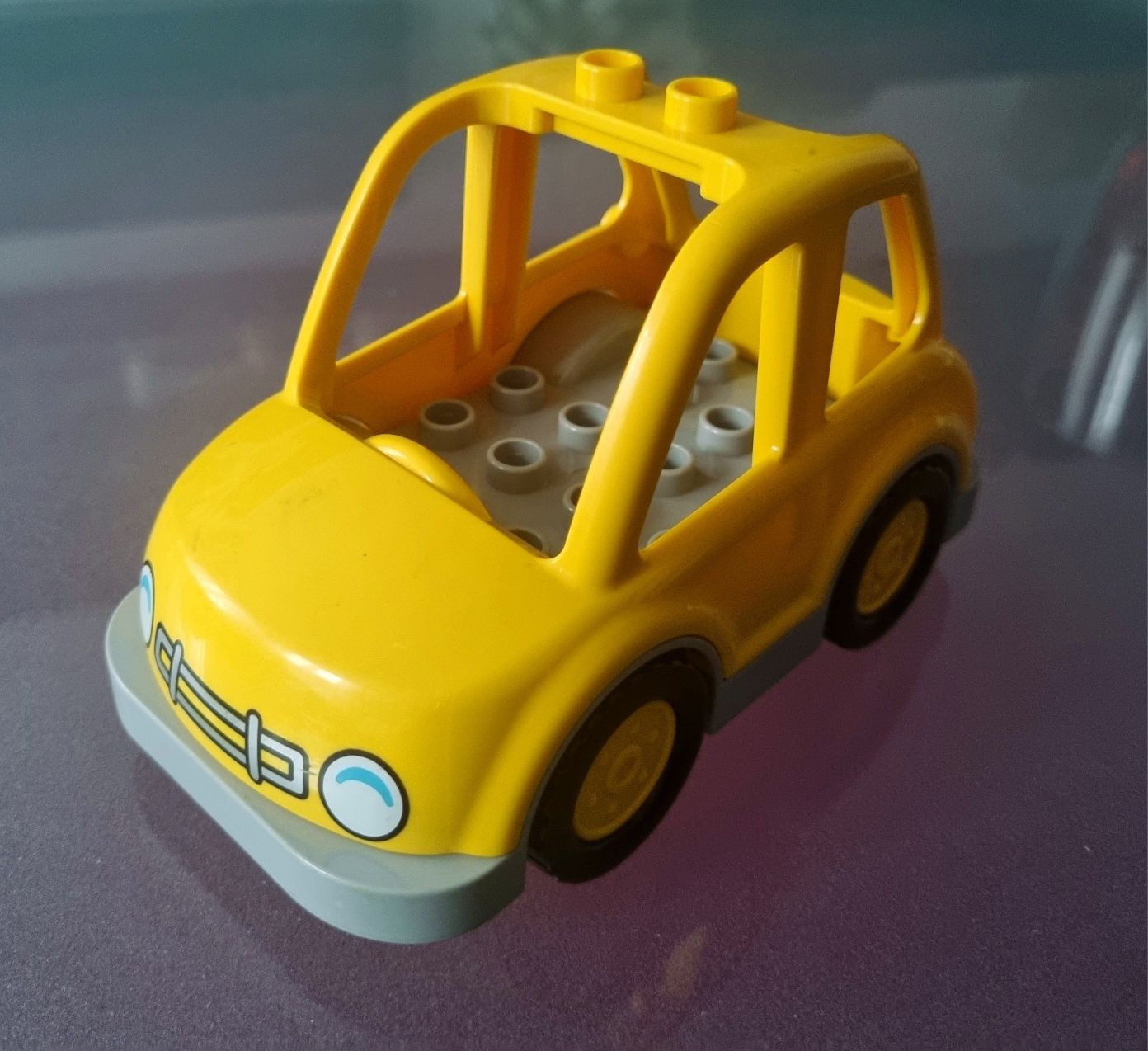 Lego duplo motocykl policyjny + żółty samochodowe garbus