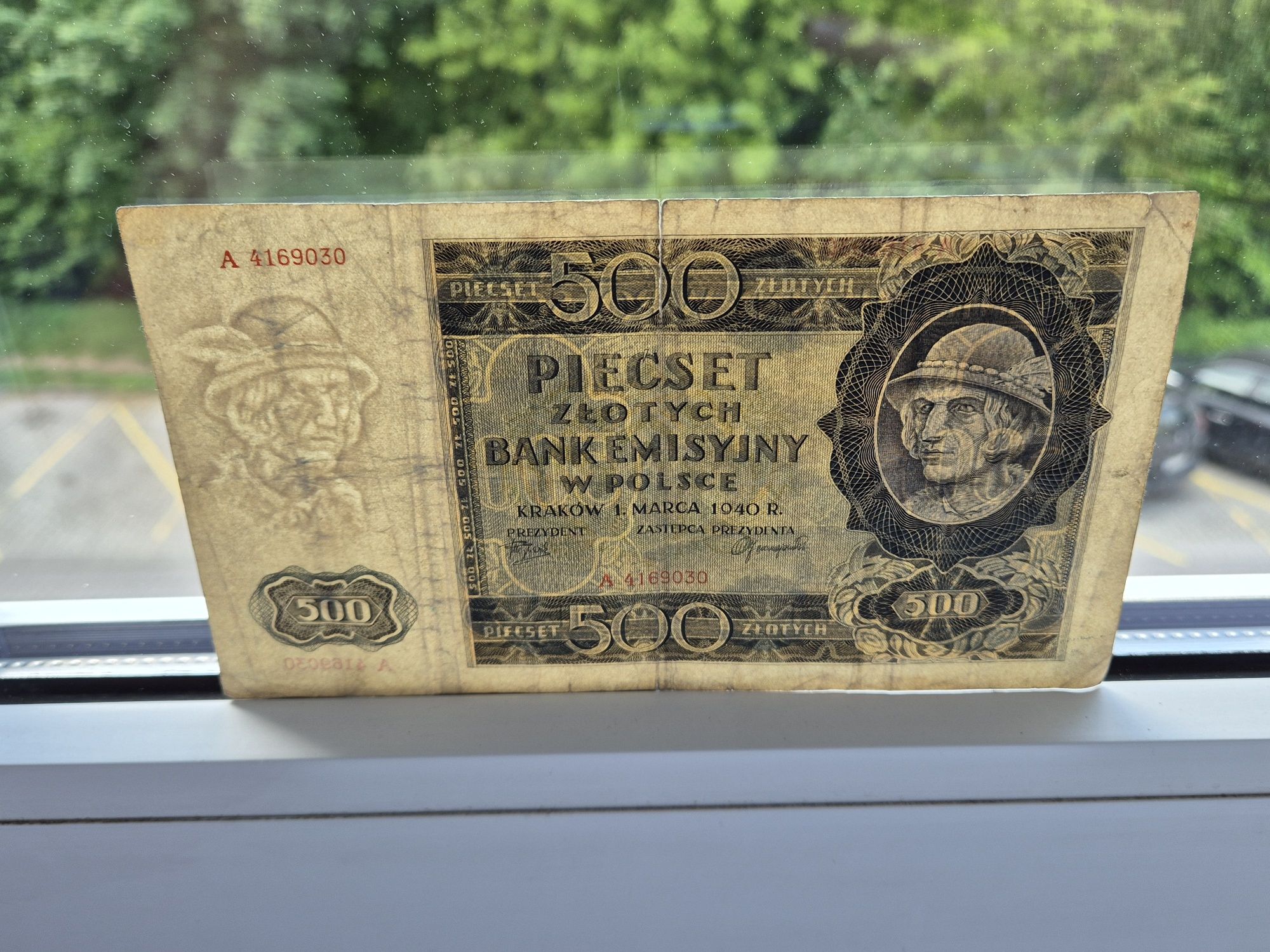 500 zł gubernia okupacja góral banknot do kolekcji 1940