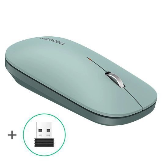 Ugreen poręczna myszka bezprzewodowa USB zielony