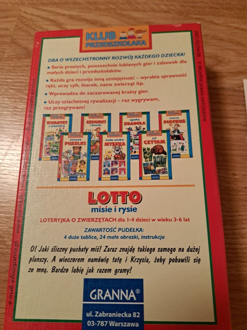 Klub przedszkolaka - Lotto Misie i rysie