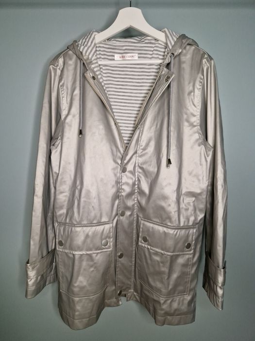 Kurtka/płaszcz srebrny przeciwdeszczowy