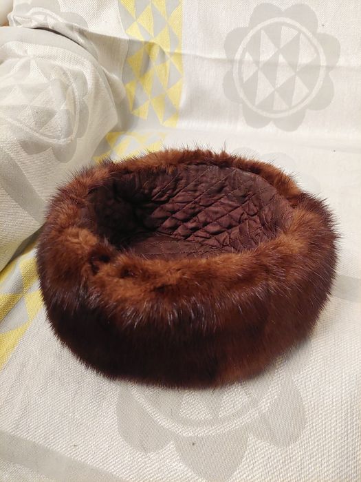 Мужская шапка-ушанка из норки