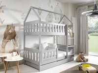 Piętrowe łóżko ZUZIA dla dzieci z drewna sosnowego