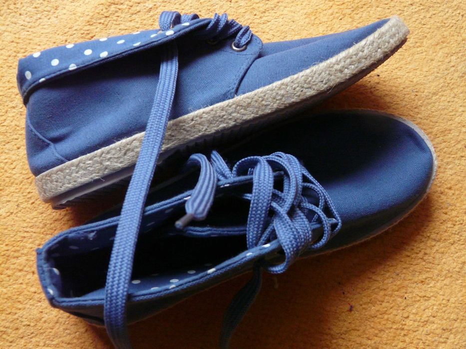Nowe espadryle/trampki w kropeczki ,r.36