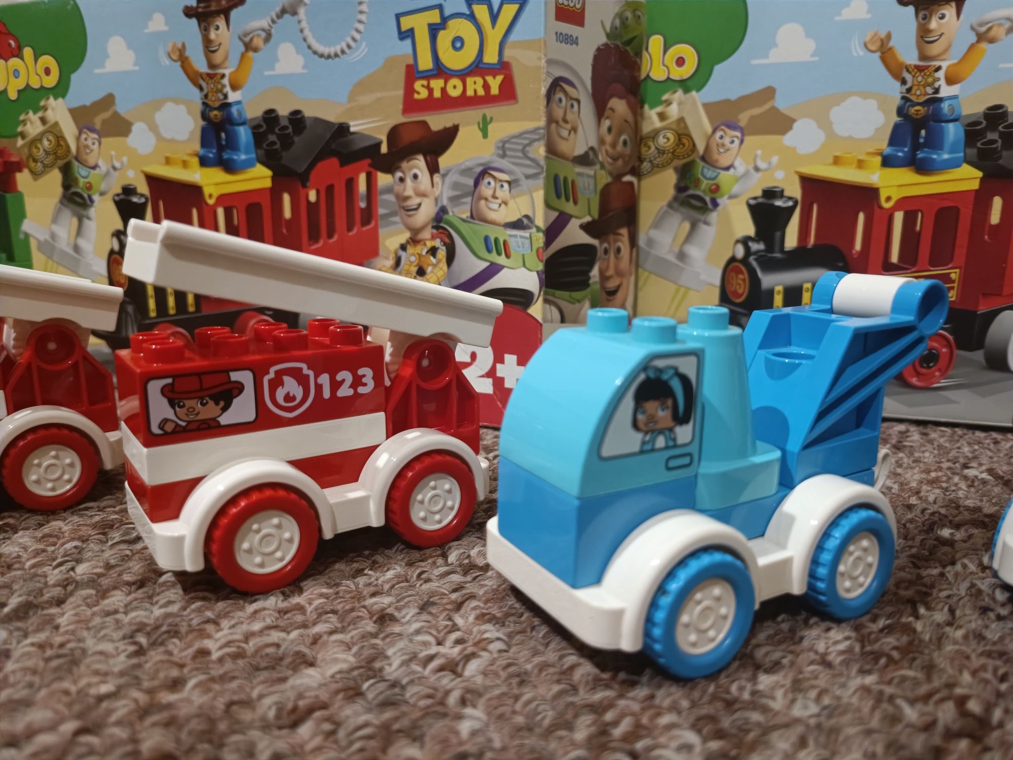 Lego Duplo пожарная, буксировщик, поезд 10894