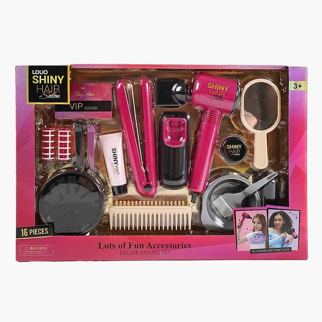 Дитячий набір перукаря 16пред.зі світлом,звуком, фен,стайлер,заколки
