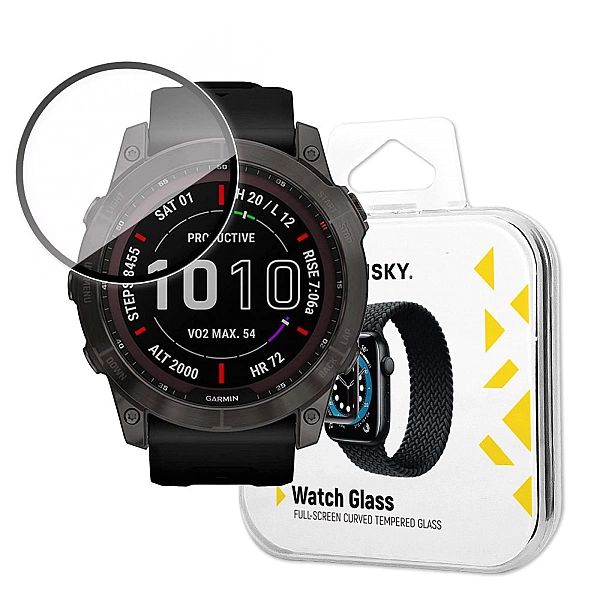 Szkło Hybrydowe do Garmin Fenix 7 czarny
