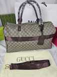 Torba duza podrozna Gucci kuferek nowa logowana brazowy silownia