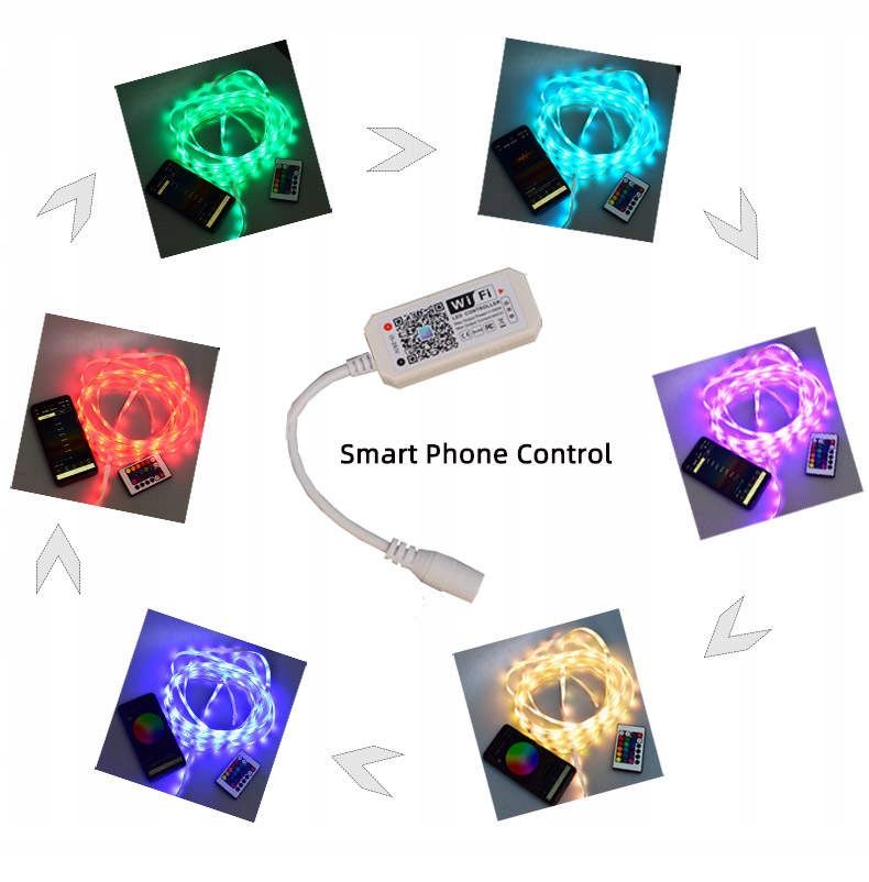 Taśma Led Rgb 5050 10M (2X5M) 300 Led Wifi Bluetooth Aplikacja