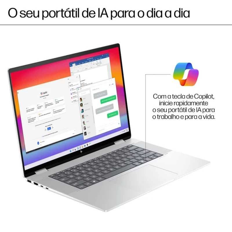 Portátil HP, visor digital.