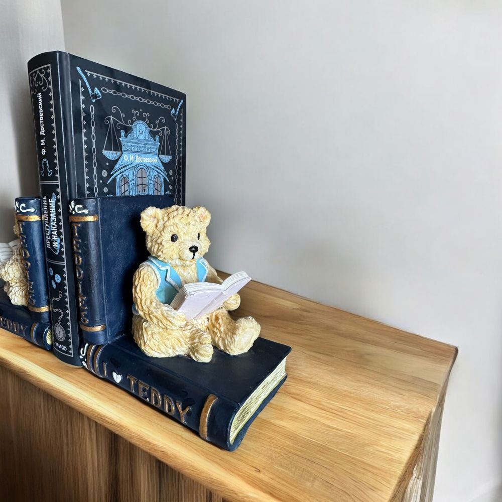 dois suportes para livros vintage em forma de ursinho de peluche