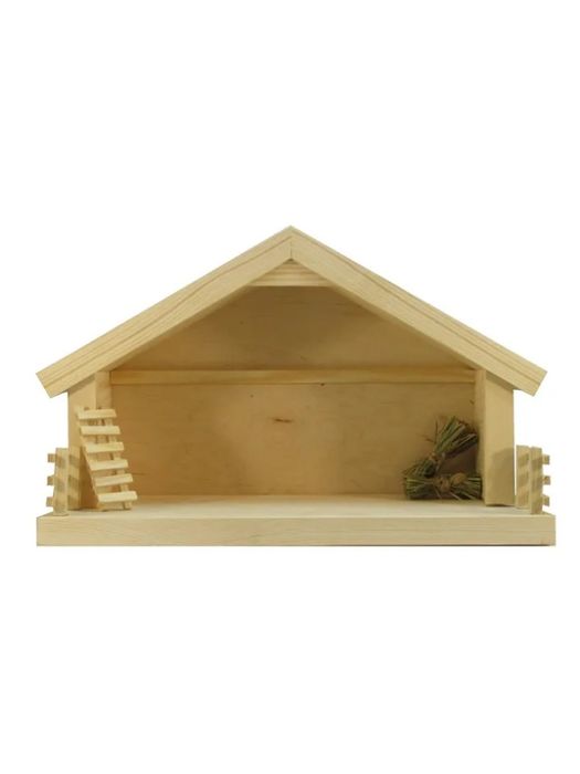 Szopka bożonarodzeniowa LED stajenka naturalna sosnowa dla figur 8-11