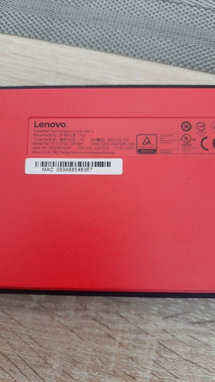 Stacja dokująca Lenovo ThinkPad Thunderbolt 3 Dock Station Gen 2 40AN
