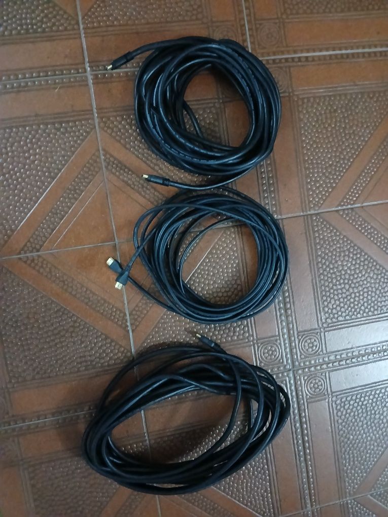 Para venda cabos HDMI lote de 3 cabos com mais de 6mt cada pontas gold