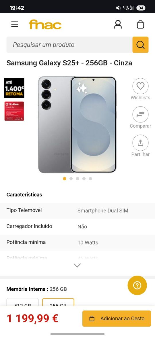 Samsung S25 usado