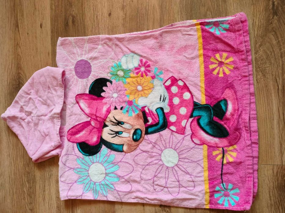 Ręcznik plażowy z kapturem dziewczęcy Minnie Mouse