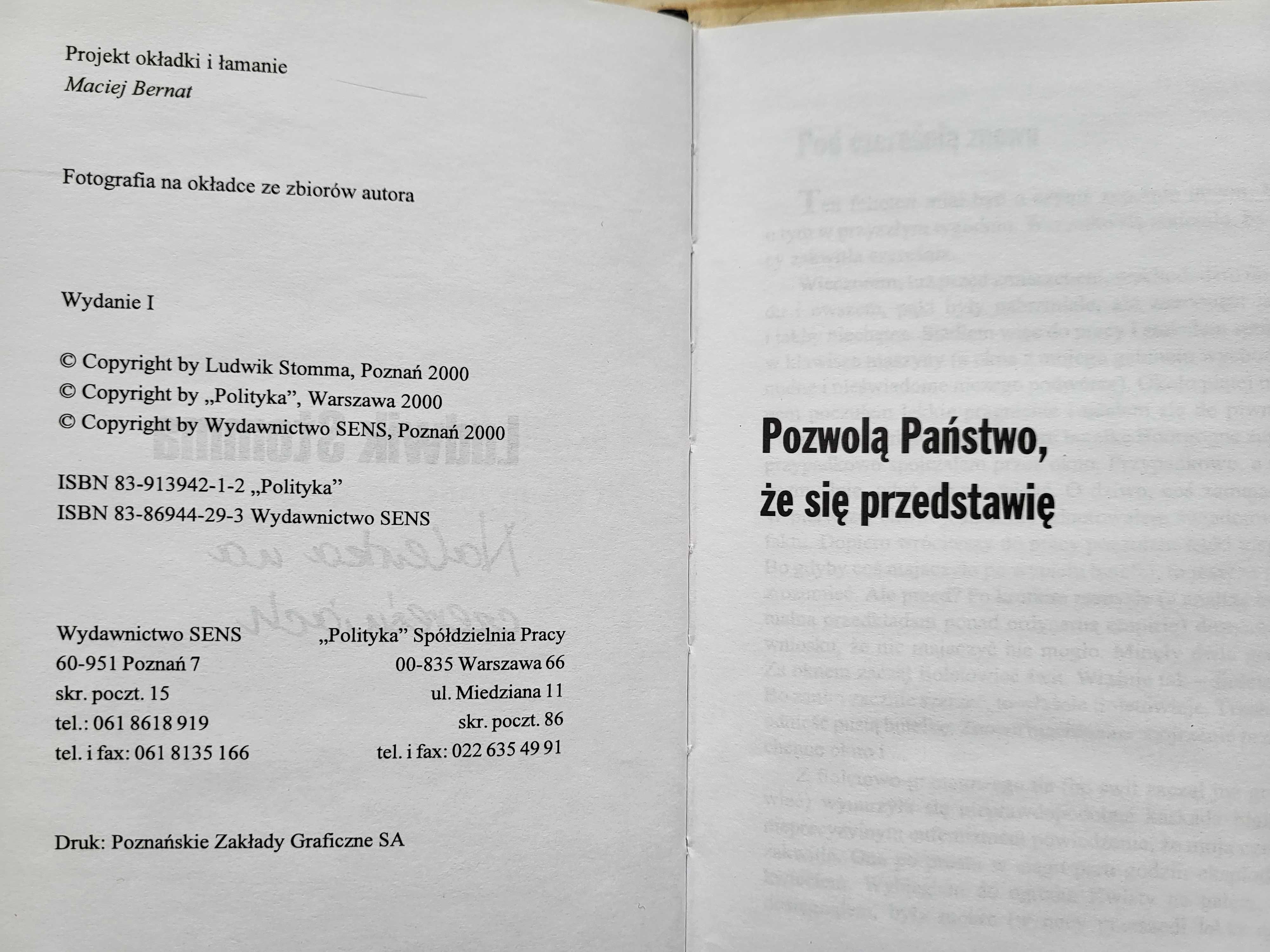 Ludwik Stomma "Nalewka na czereśniach" - NOWA!!! - NAJTANIEJ na RYNKU!