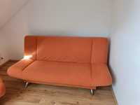 Kanapa i dwa fotele w kolorze pomarańczowym