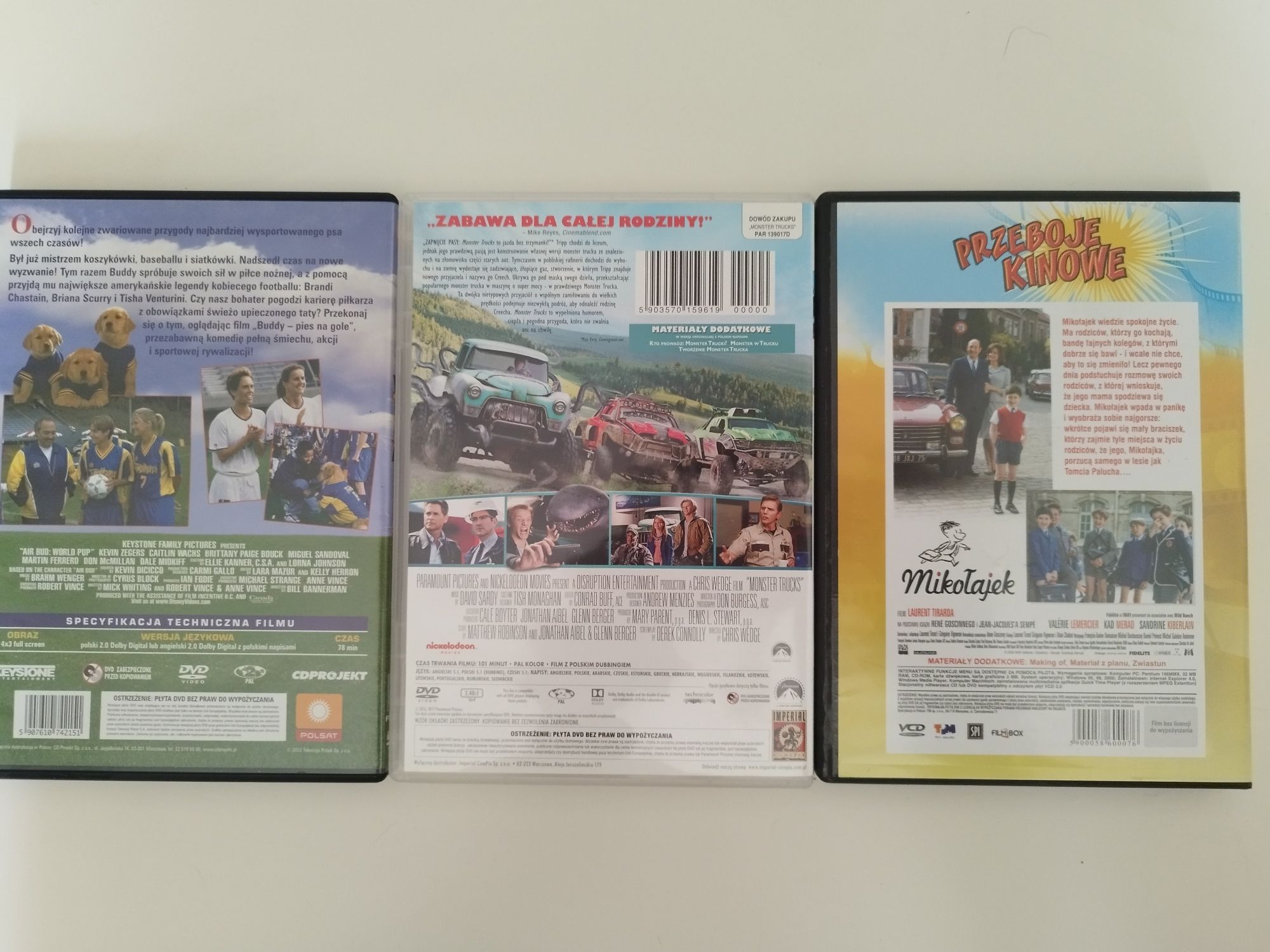 3filmy: Mikołajek, Monster Trucks, Buddy -pies na gole