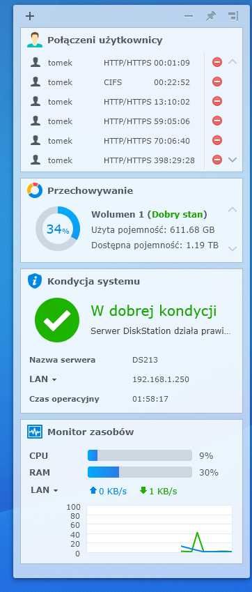 Synology DS213 + 2x HDD 2TB – stabilny NAS do backupu i prostych zadań