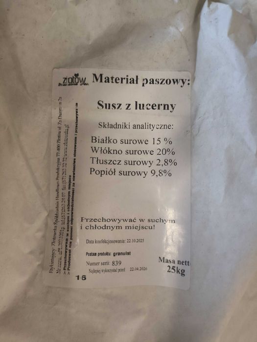 Susz z Lucerny 25kg