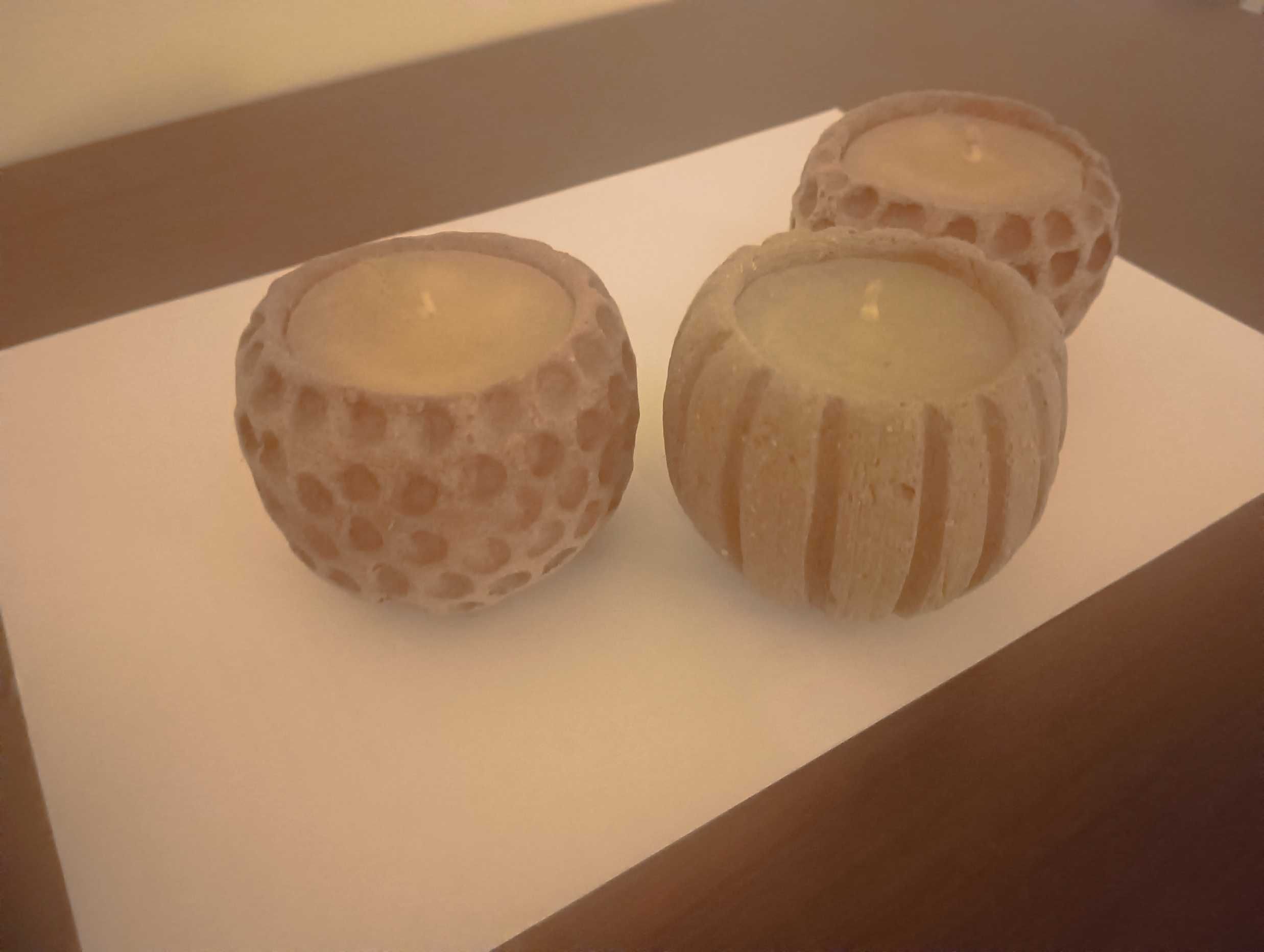 Velas artesanais, 7 cm diâmetro, não há duas iguais. valor unitário