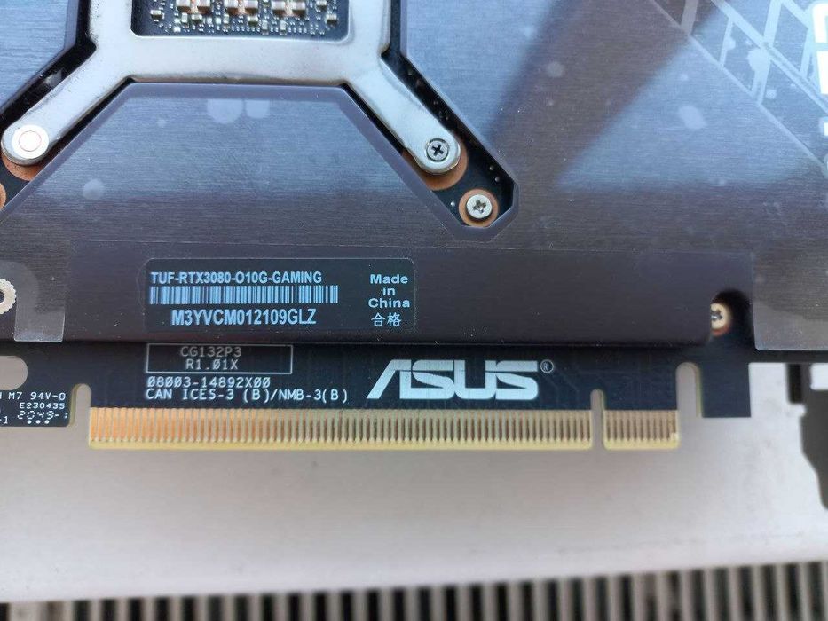 Продам ASUS TUF RTX 3080 OC 10GB.