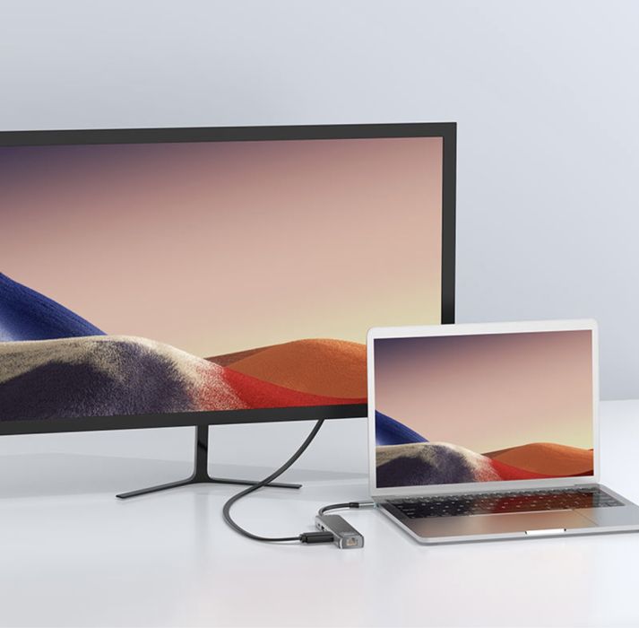 Хаб Hoco HB23 5 в 1 Type-C HUB MacBook air pro переходник xiaomi Samsu