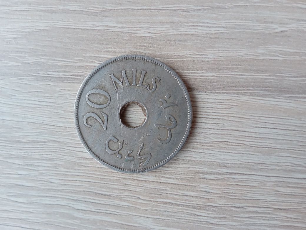 Moneta 20 mils Palestine. 1927 rok