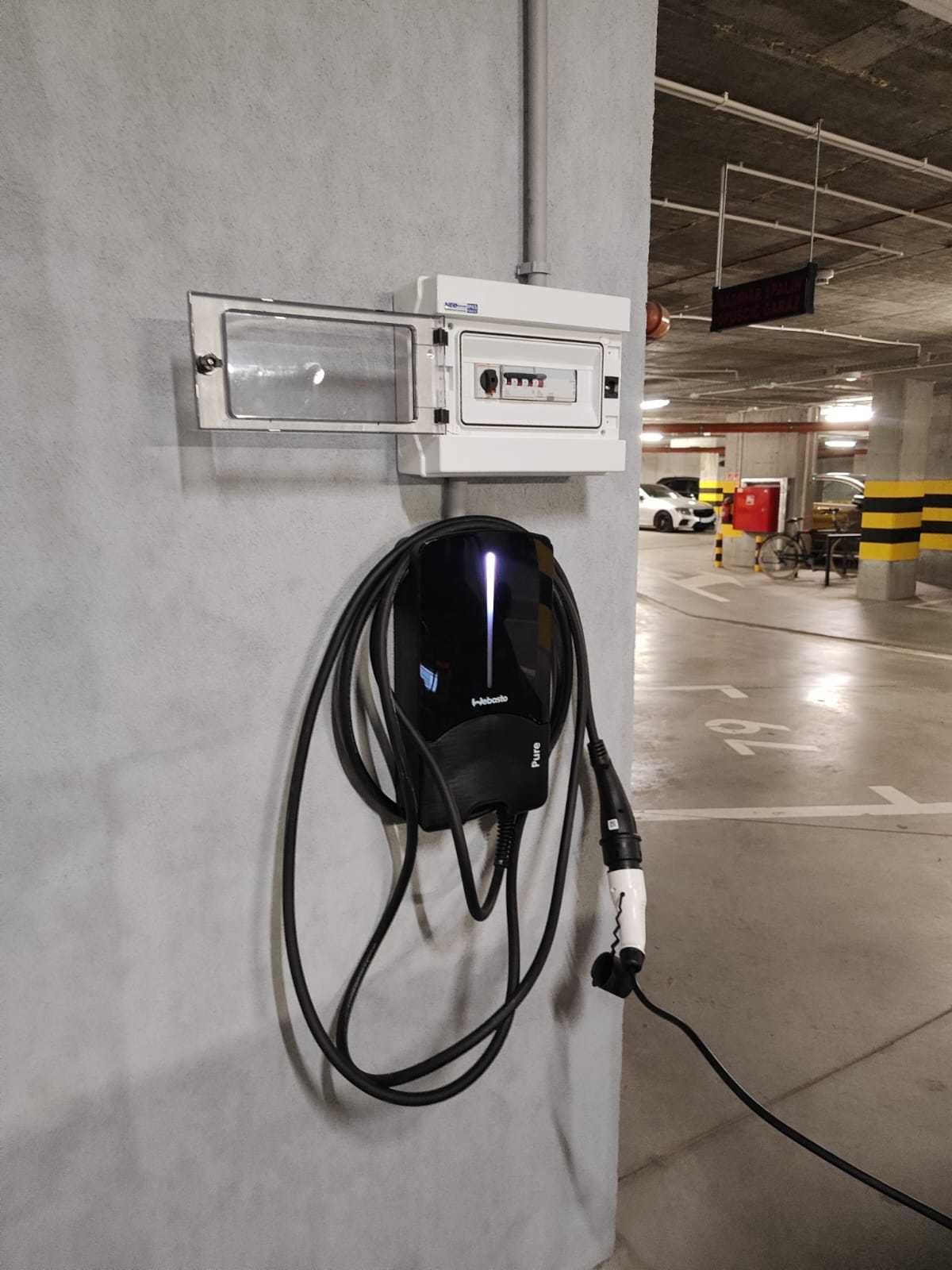 Montaż ładowarek do aut elektrycznych EV Wallbox Instalacje Pomiary