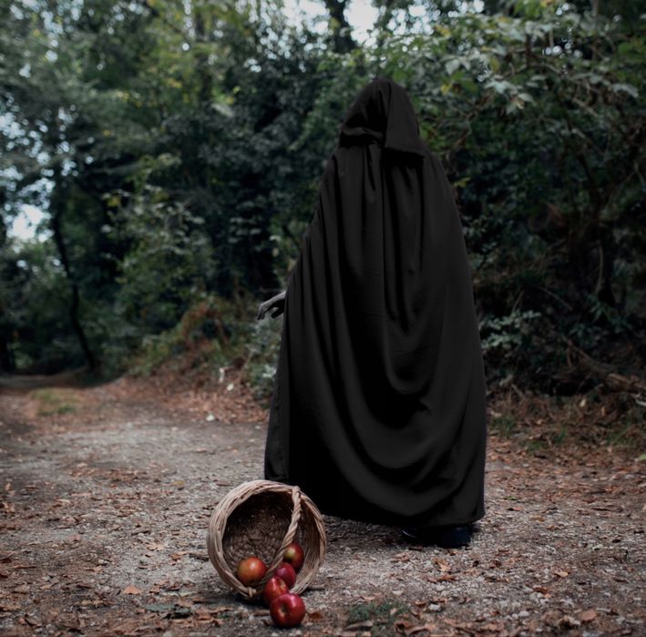 Peleryna Halloween Strój Kostium Przebranie Wampira Wiedźmy Czarodziej