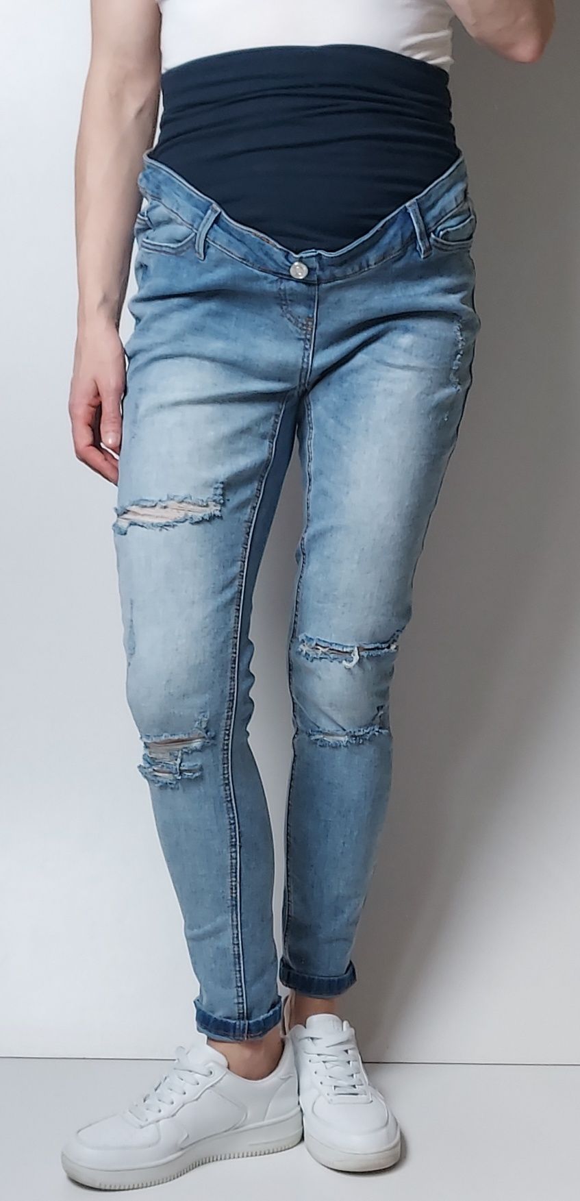 Missguided Maternity_jeansy ciążowe__38/M L72cm