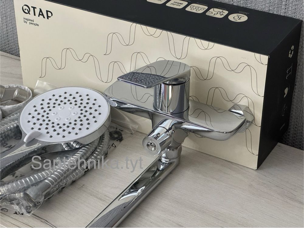 Смеситель для ванны Qtap латунный