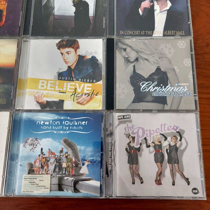 Conjunto de 9 CD's Live James Bay Christina Aguilera Justin Bieber
