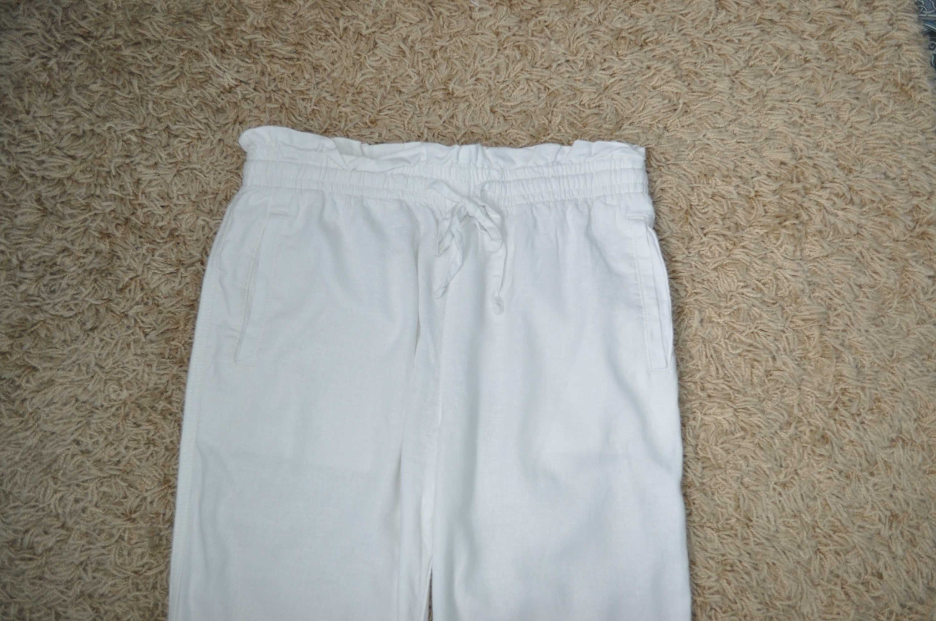 Женские белые льняные брюки f&f