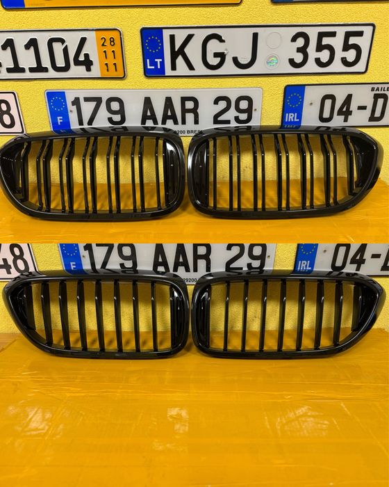 Решітка радіатора ноздрі БМВ 5 BMW 5 G30 G31 2018-2020 чорний глянець
