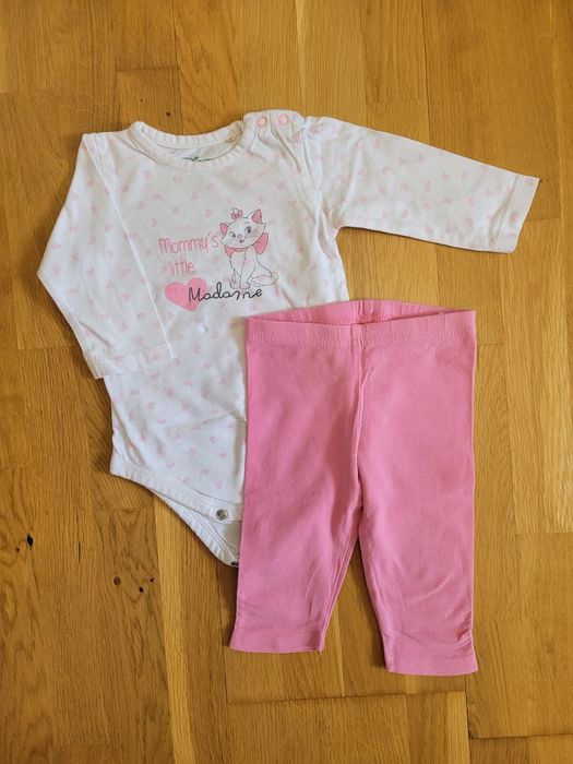 Komplecik dla dziewczynki 68: body Kotka Marie Smyk legginsy C&A