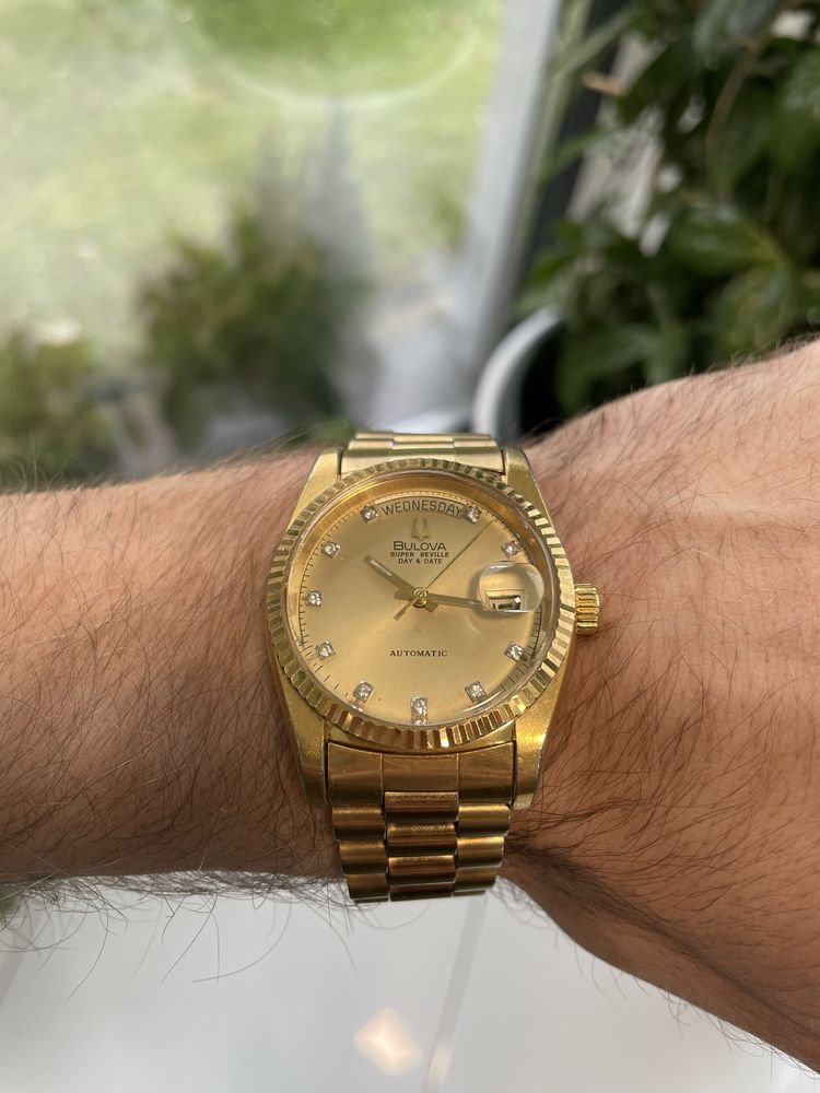 Zegarek Bulova super seville zloty Gold Automatyczny 36mm