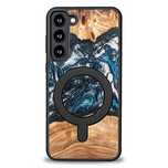 Etui Bewood Unique MagSafe Planeta Ziemia z drewna i żywicy na Samsung