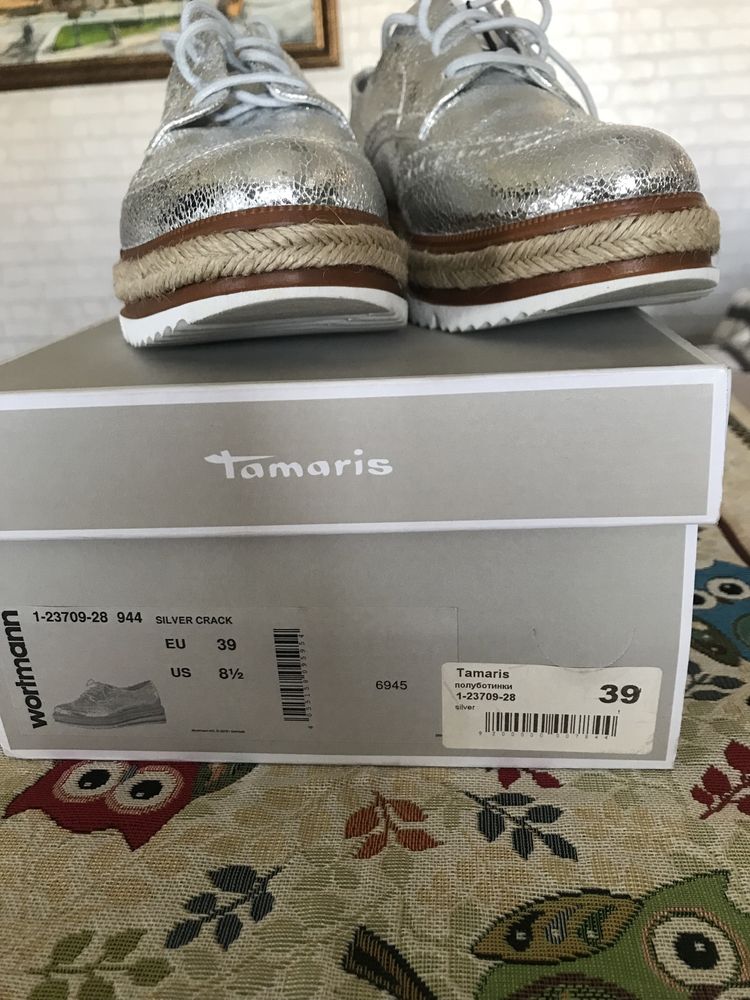 Продам новые туфли р.39 бренд Tamaris