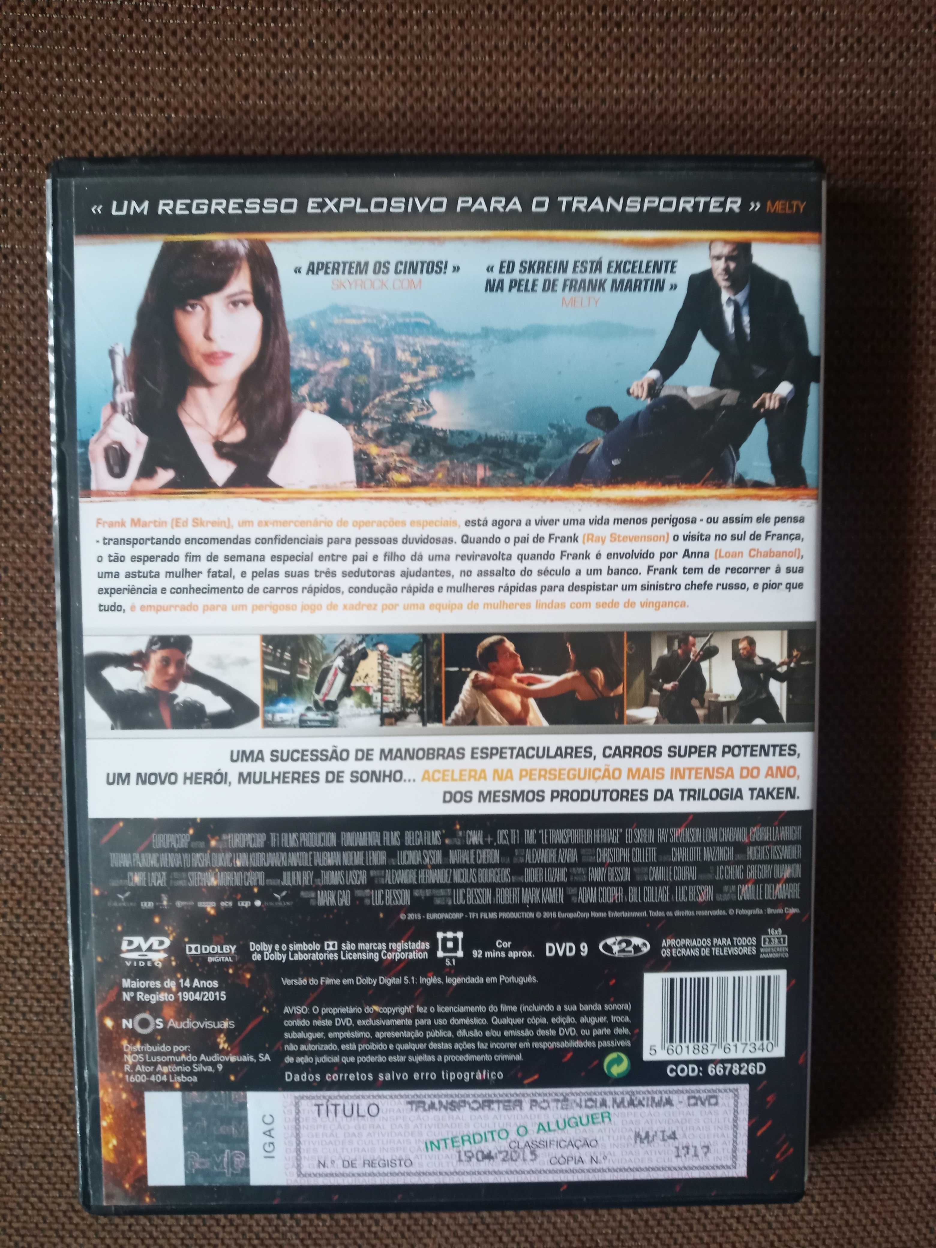 filme dvd original - transporter potencia máxima - novo