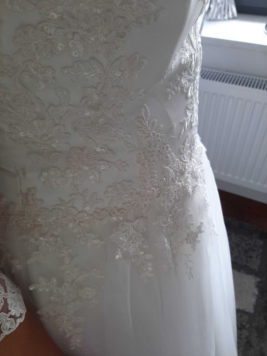 Suknia ślubna kolor śmietanka