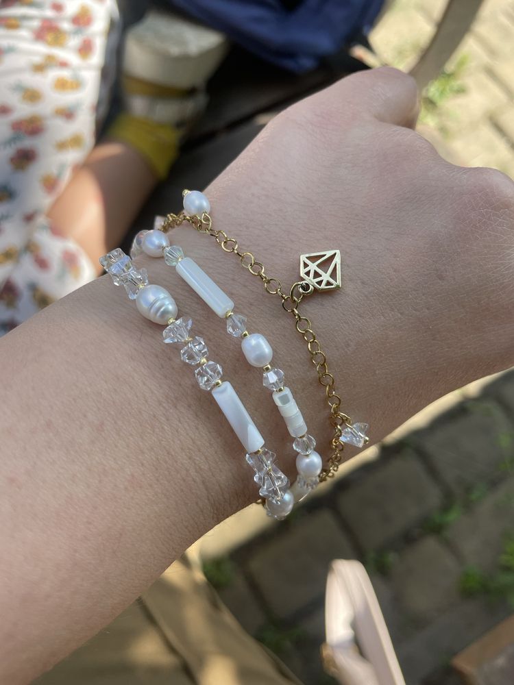 Bransoletki z pereł i kamieni naturalnych handmade