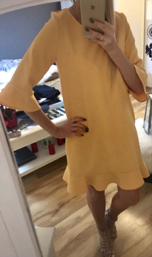 Nowa luźna sukienka rozmiar S 36 rękaw 3/4