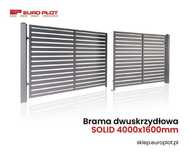 Brama palisadowa dwuskrzydłowa SOLID 4000x1600 RAL7016 MAT