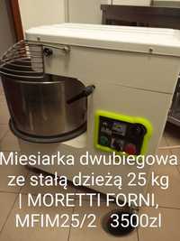 Miesiarka dwubiegowa ze stałą dzieżą 25 kg | MORETTI FORNI, MFIM25/2 -