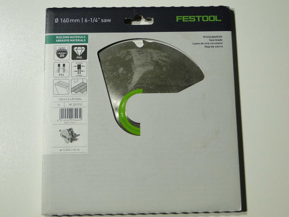 Festool 201910, Diamentowa tarcza pilarska, 160x2,2x20 DIA4, Nowa