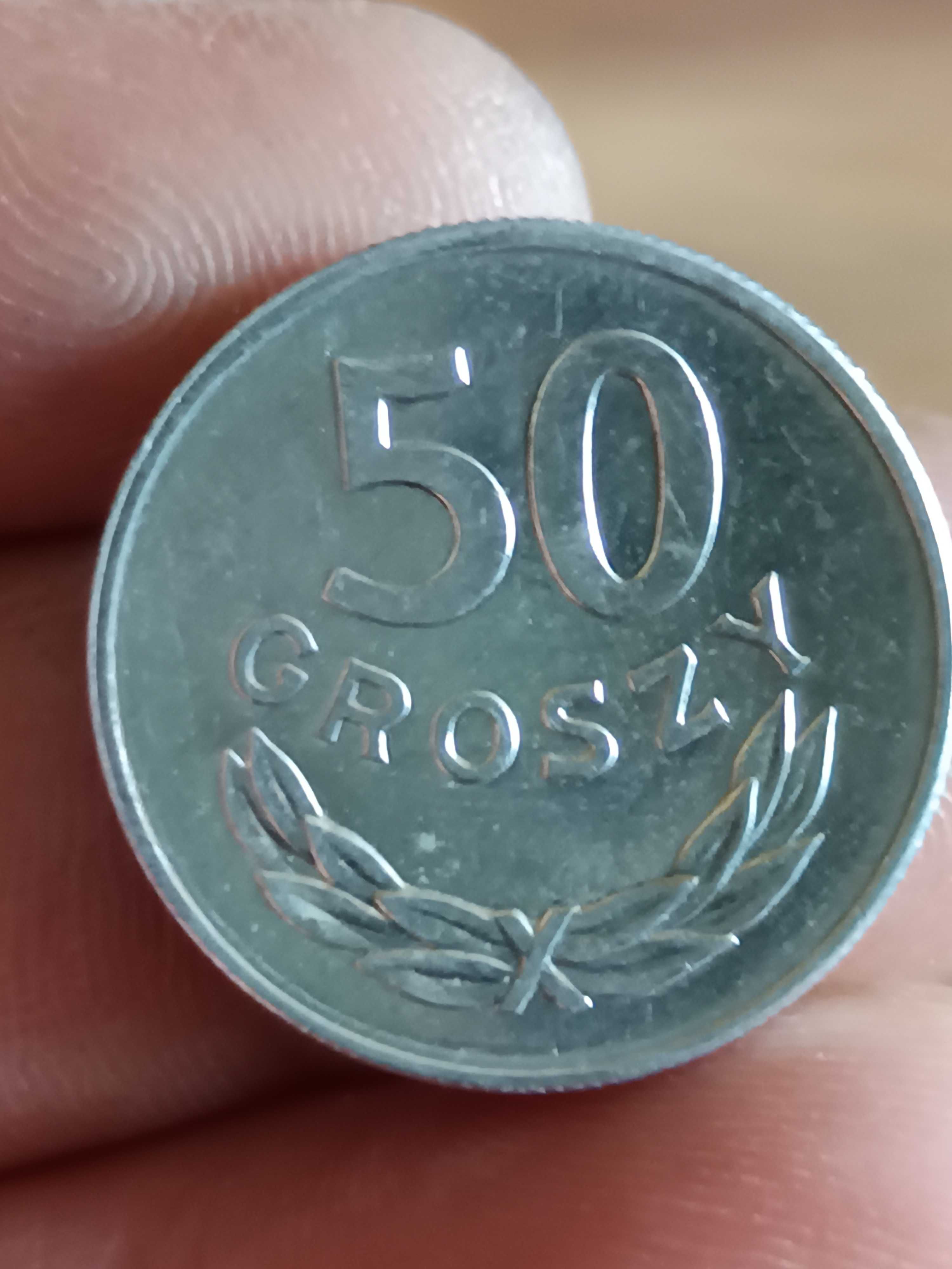 Druga moneta 50 groszy 1986 rok