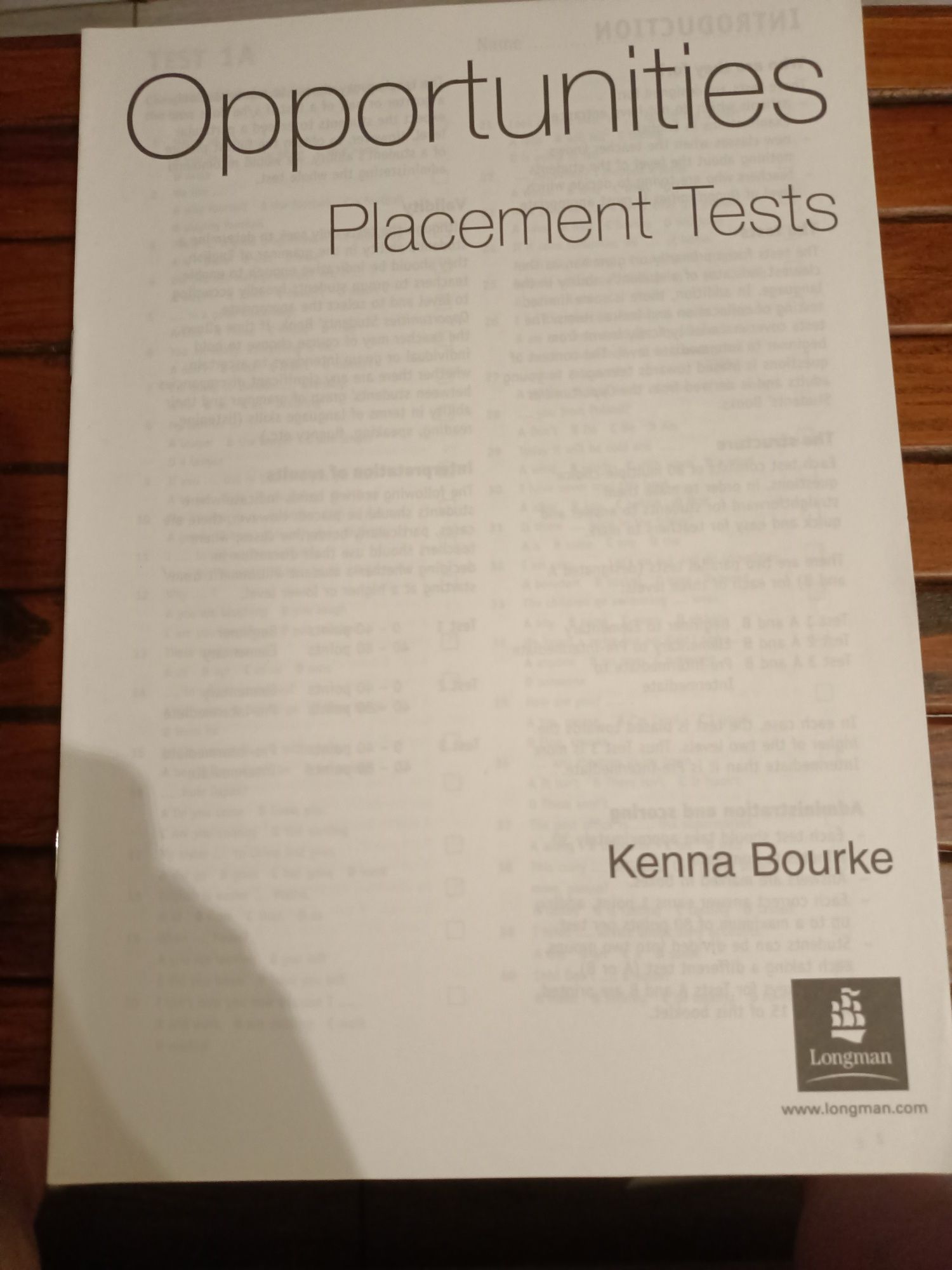 Opportunities placement tests